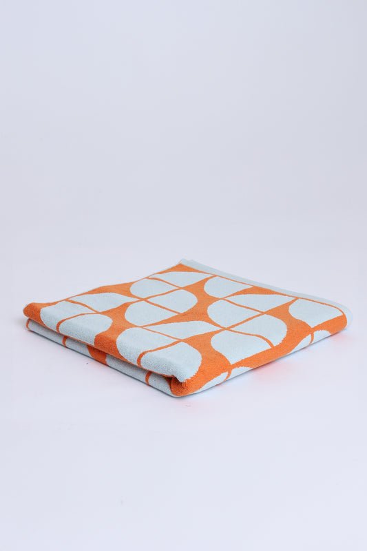 Chelsea Bath Sheet Arctic + Tangerine